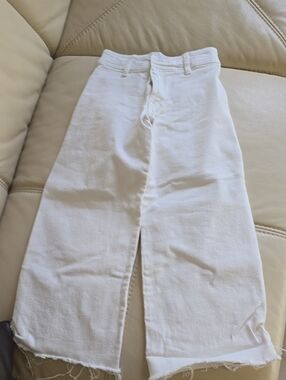 Zara White Wide-Leg Kids Jeans